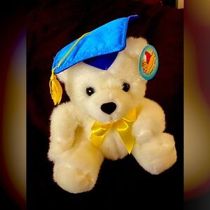 Vintage Angel Toys Teddy Bear Plush Graduation soft stuffed animal With Toy/From